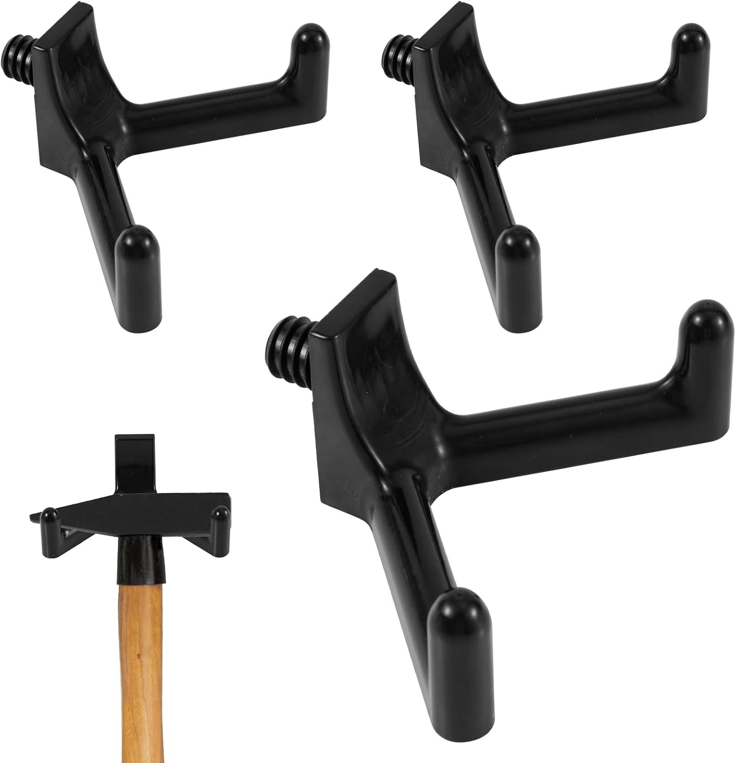 3pcs Tool Hooks for Suncast, Utility Double Head Design Garden Storage Black
