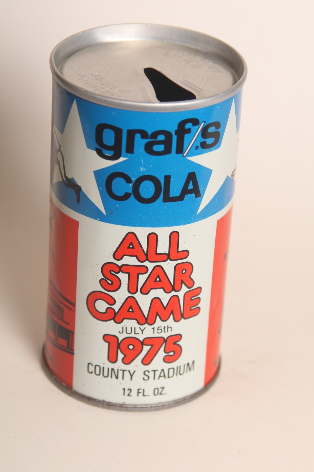 Graf/s Cola soda can - 12oz All Star Game 1975