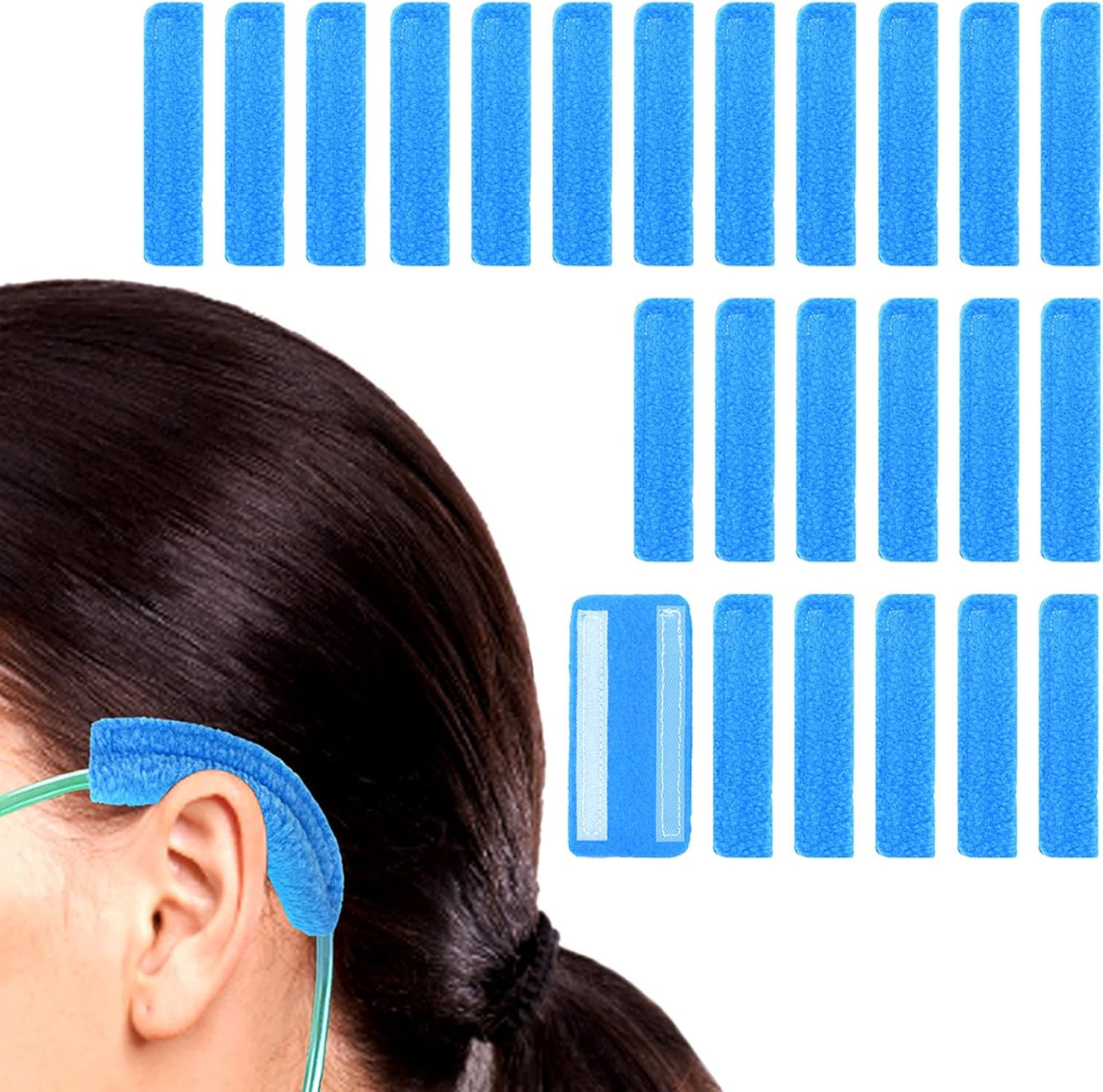 NATAKU 24 Pack Nasal Cannula Ear Cushions Soft Oxygen Ear Protectors Oxygen Cann