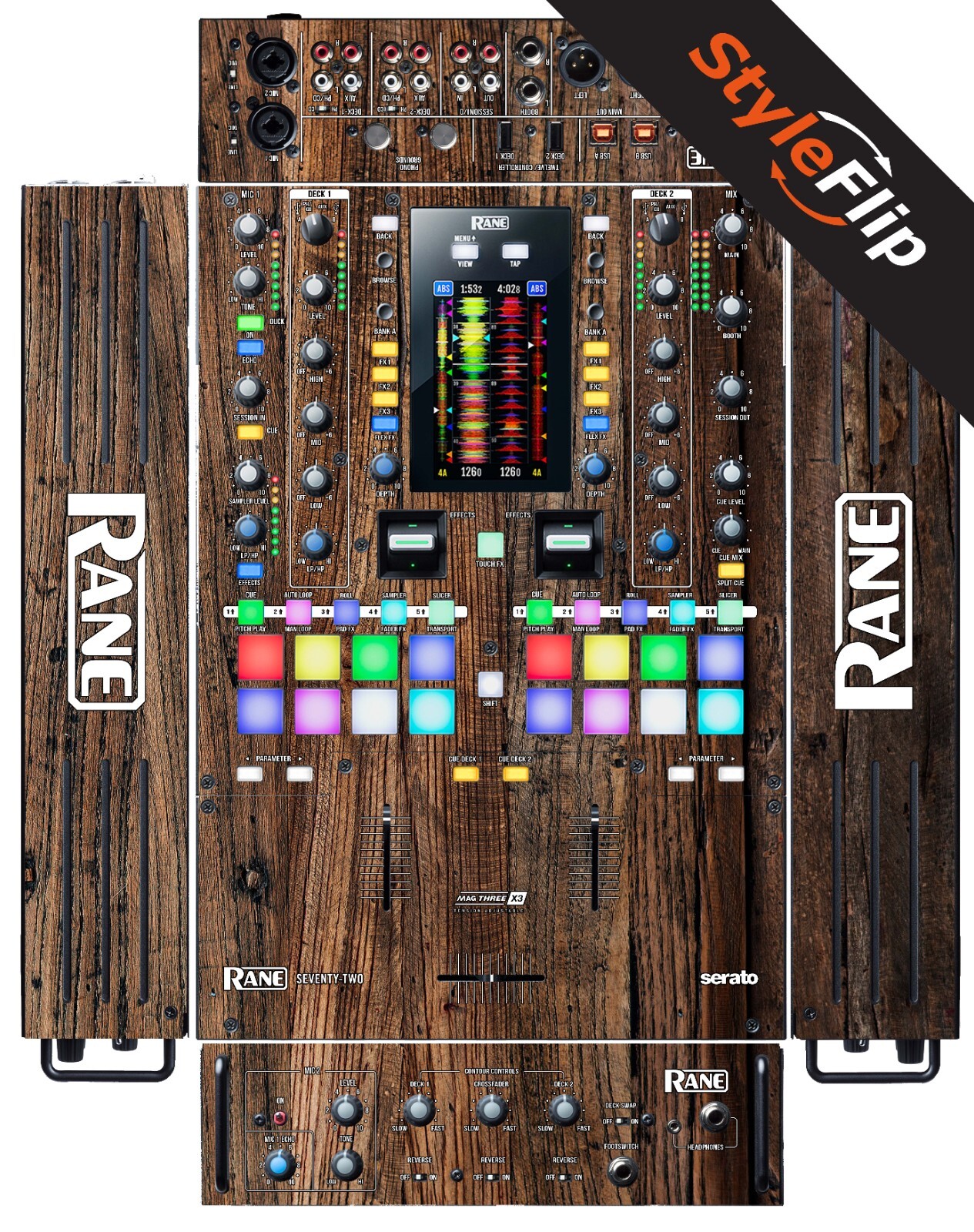 Rane Seventy Two MK1 (2019) Skin | Wood #3 | Protective Decal | StyleFlip Skins