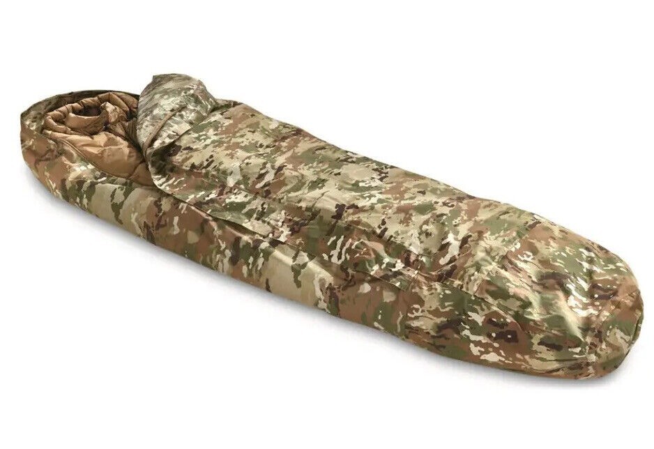 BAF  Coyote 3-Season USMC Sleeping Bag  OCP Nylon Cover Compression Sack X-long