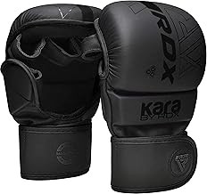 RDX MMA Gloves Sparring Grappling, Hybrid Open Palm Martial Arts Mitts Men Women