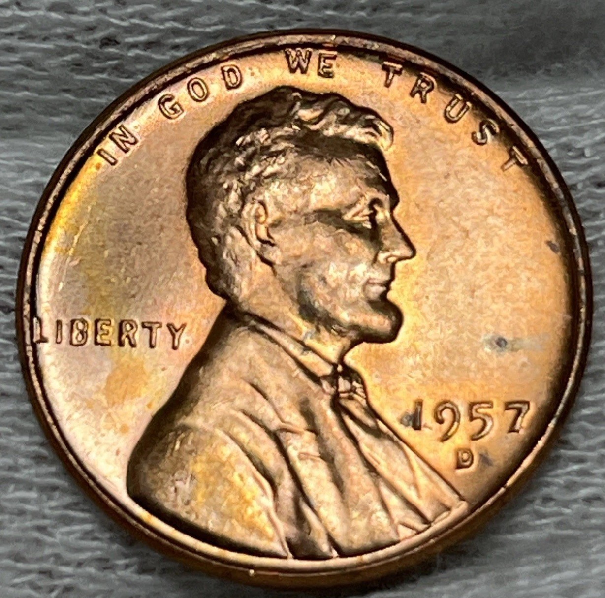 1957 D/D Wheat Penny Errors DDO Die Clash Uncirculated #1