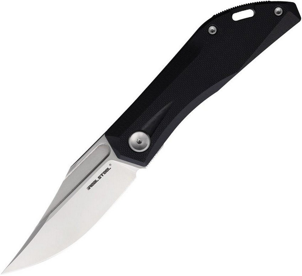 Real Steel Ventus Lite Slip Joint Folding Knife 3.03" Black G10 Handle - 7051SB