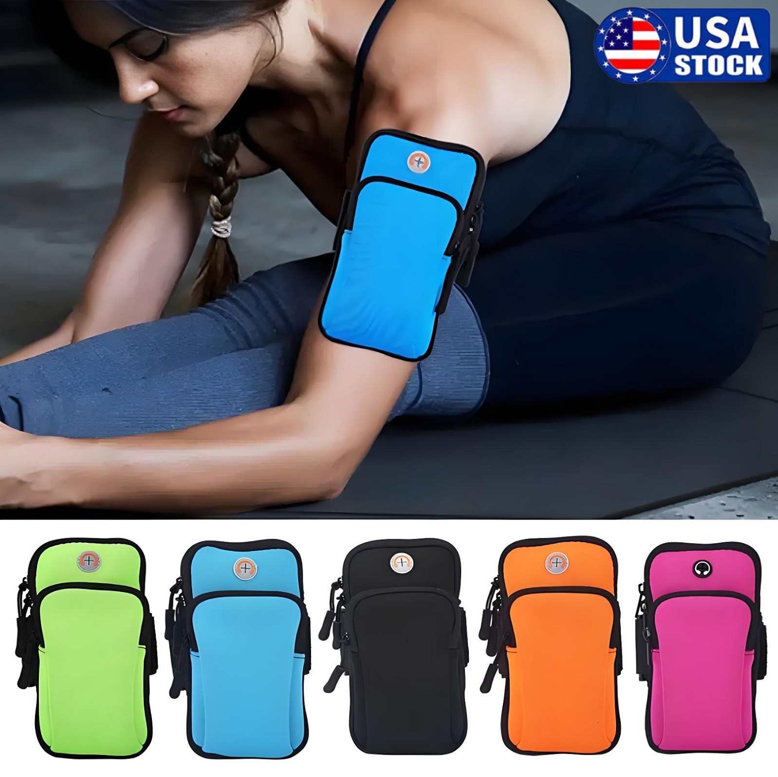 Sports Running Jogging Gym Armband Arm Band Bag Pouch Case Cover For Cell Phone