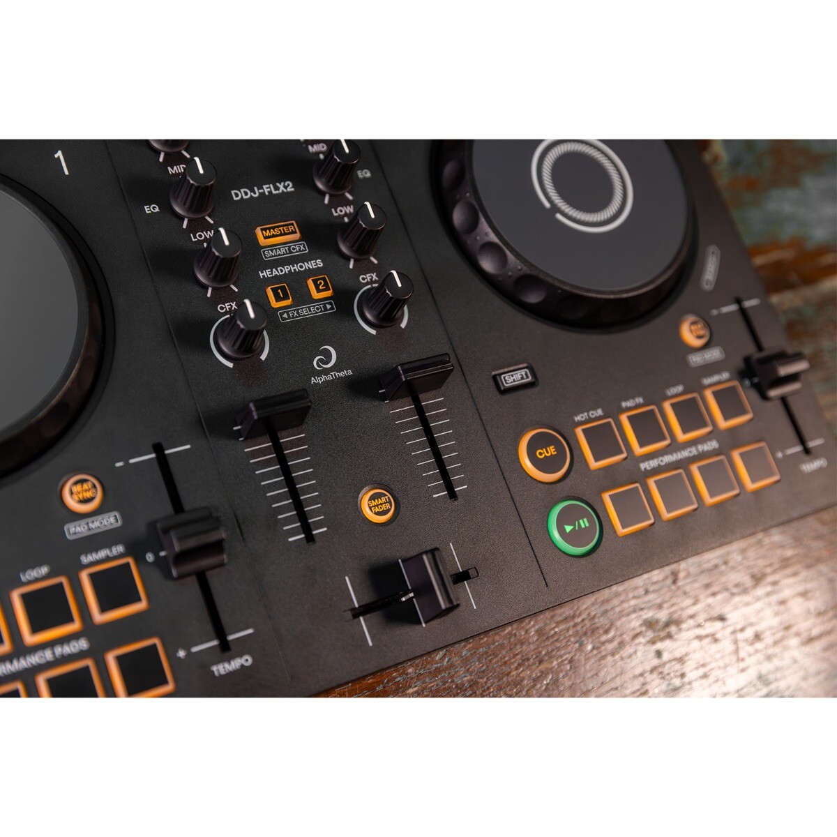AlphaTheta DDJ-FLX2 Compact 2-Channel DJ Controller w Decksaver Cover Package