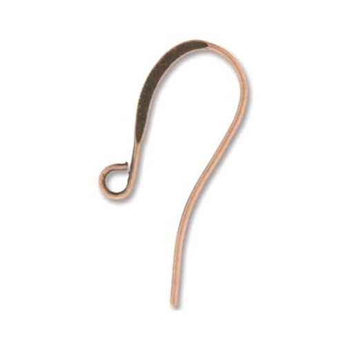 French Hook Earrings 26mm Long 43647 (144) Antiqued Copper Plated