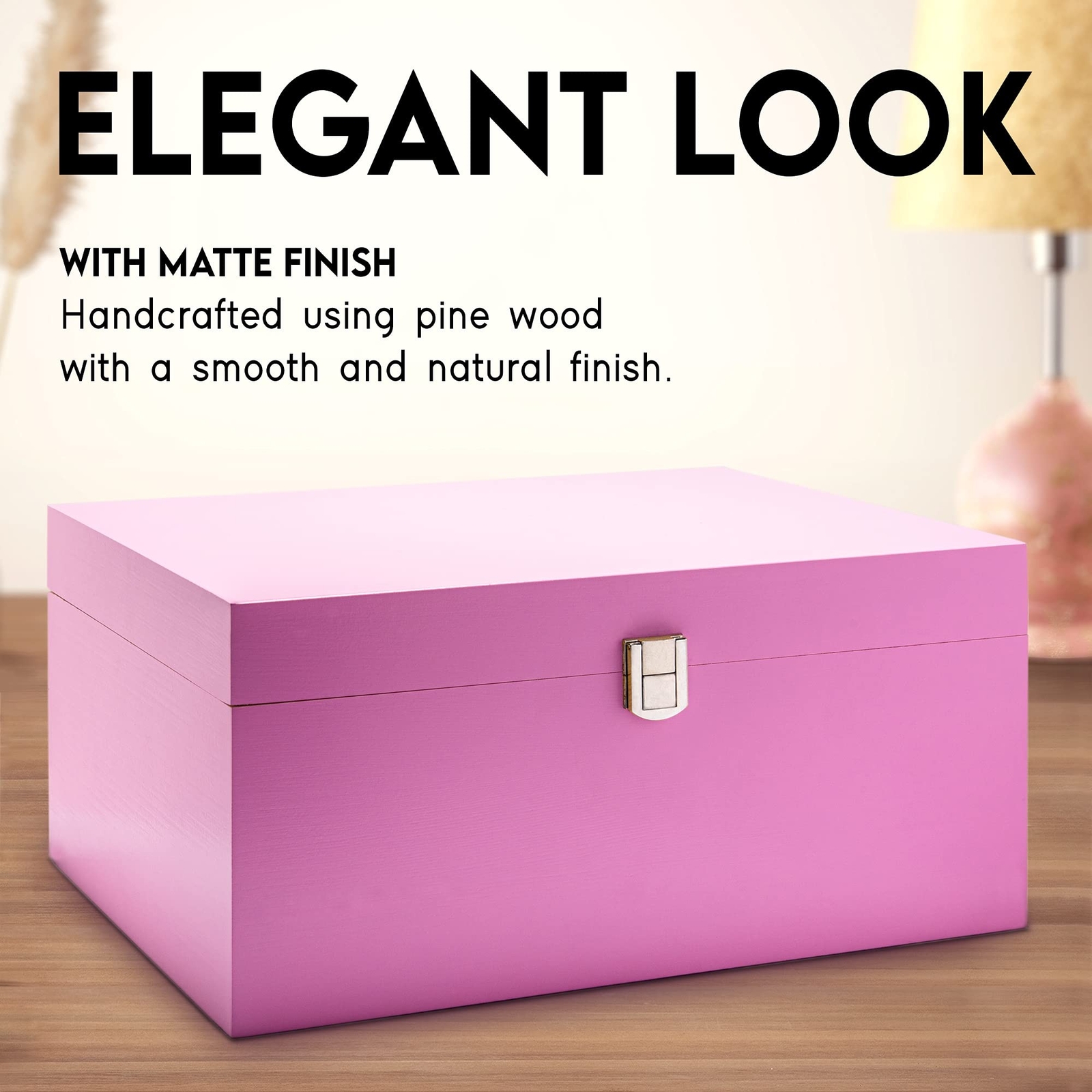 Wooden Gift Boxes - Large Memory Box For Keepsakes, Decorative Boxes With Lid...