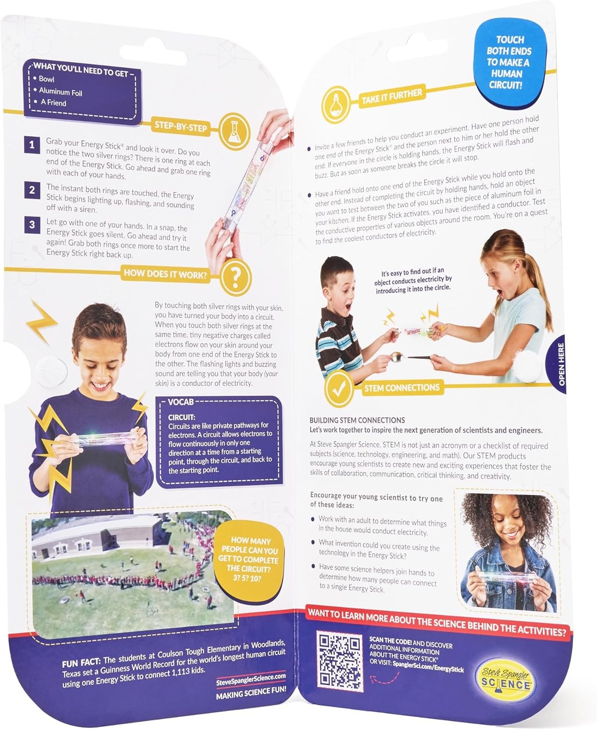 Steve Spangler Science Energy Stick Hands-On STEM Learning Circuit Kit