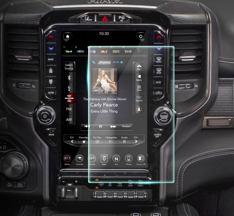 Crystal Clear Screen Protector for 2019 Ram 12in Vehicle Navigation
