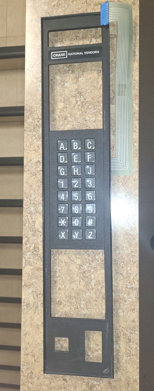 National 157 158 167 & 168 model snack vending machine selection panel assembly