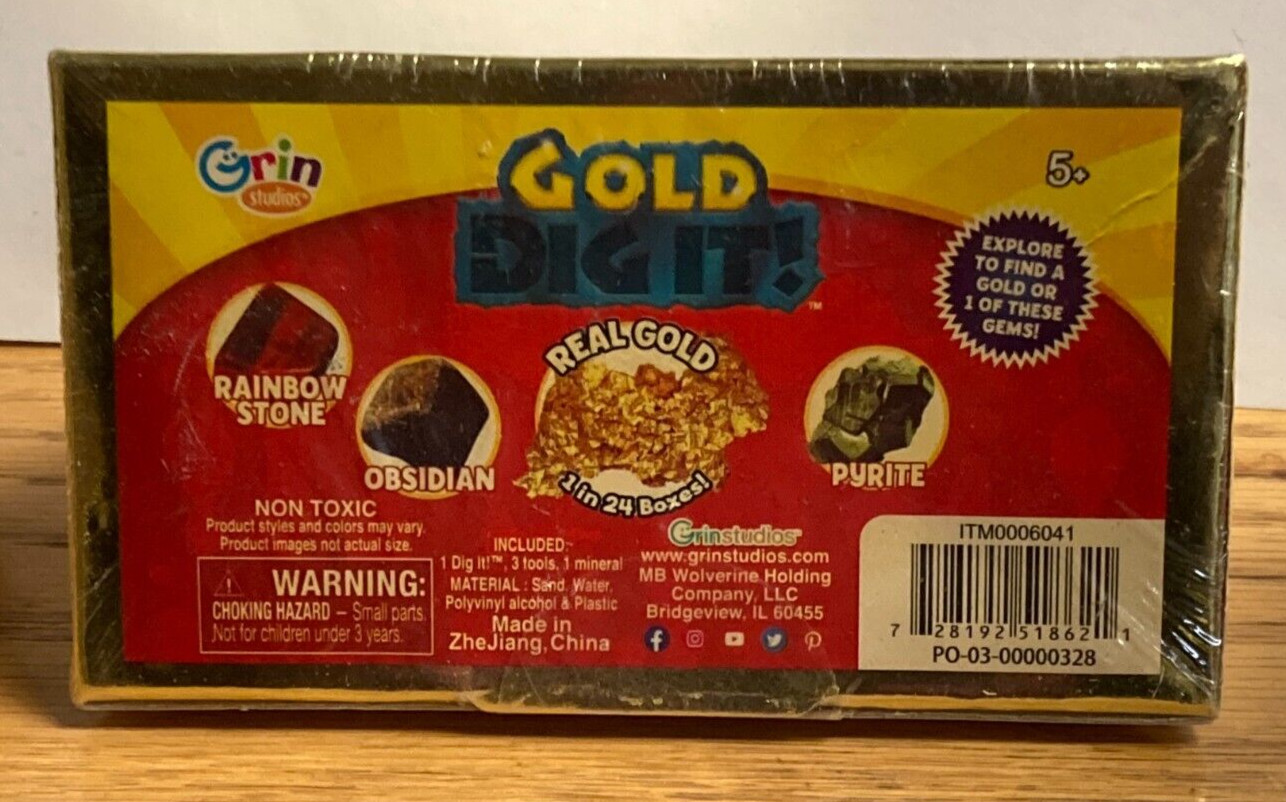 Gold Dig It! Gold Rush Real Gold 1 In 24 Boxes By Grin Studios