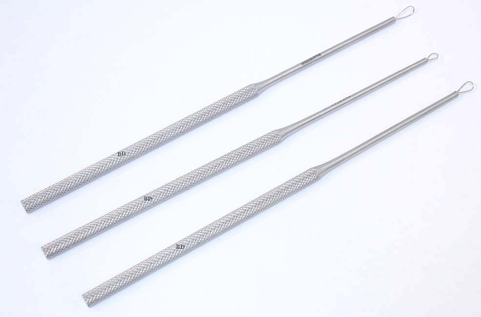 BDeals 3 Pcs Billeau Ear Loop Set   Stainless Steel Cerumen Removal Tool Kit
