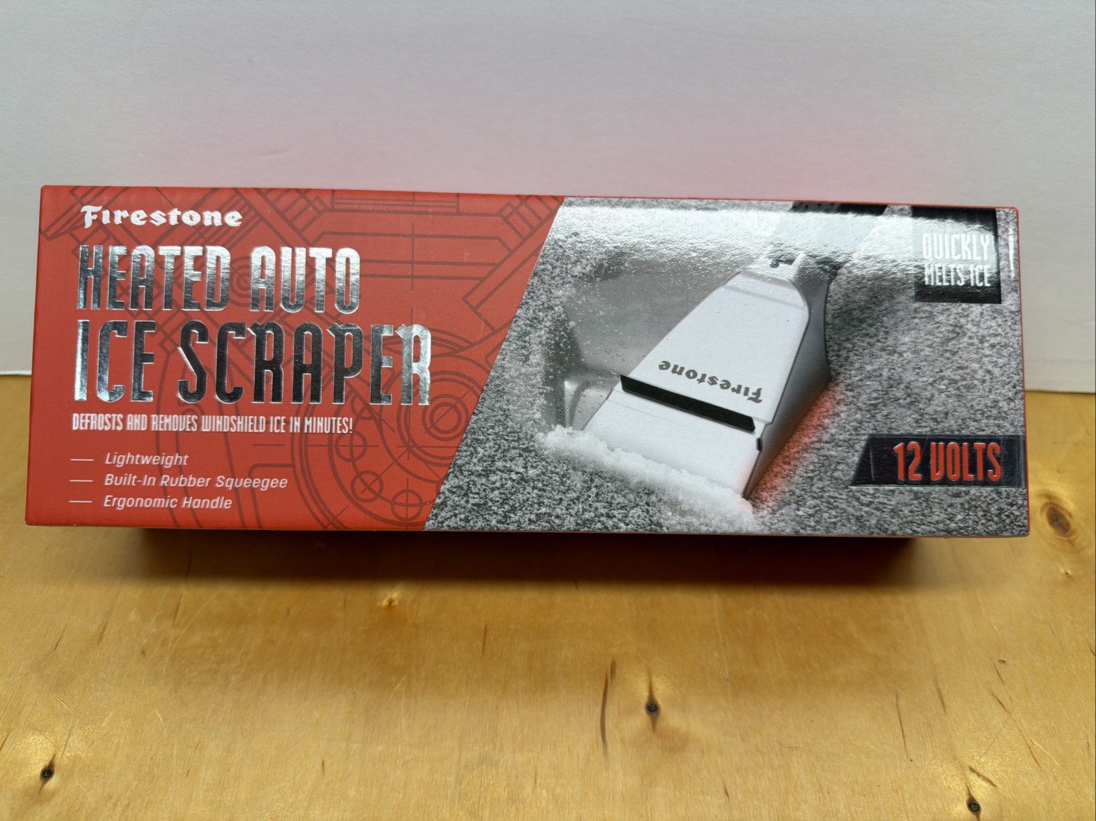 Firestone 12V Heated Auto Ice Scraper Lightweight 5 Different Scaper Blades HOT!