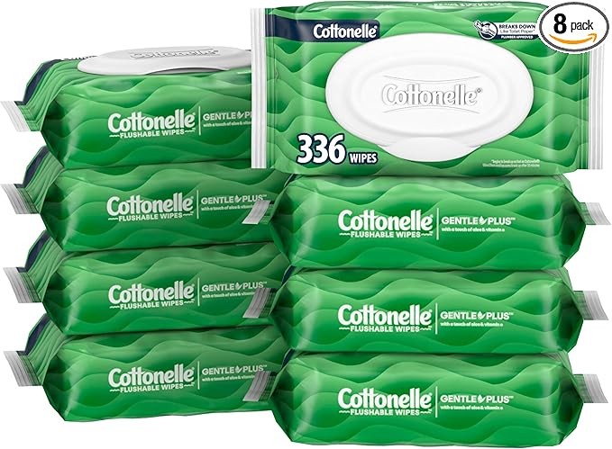 Flushable Wet Wipes Aloe