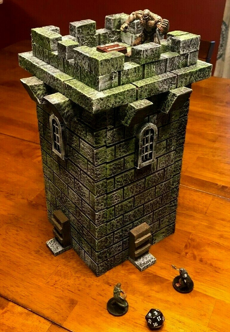 Big Dungeon Castle Tower Piece Terrain 28mm Dungeons & Dragons Pathfinder d&d