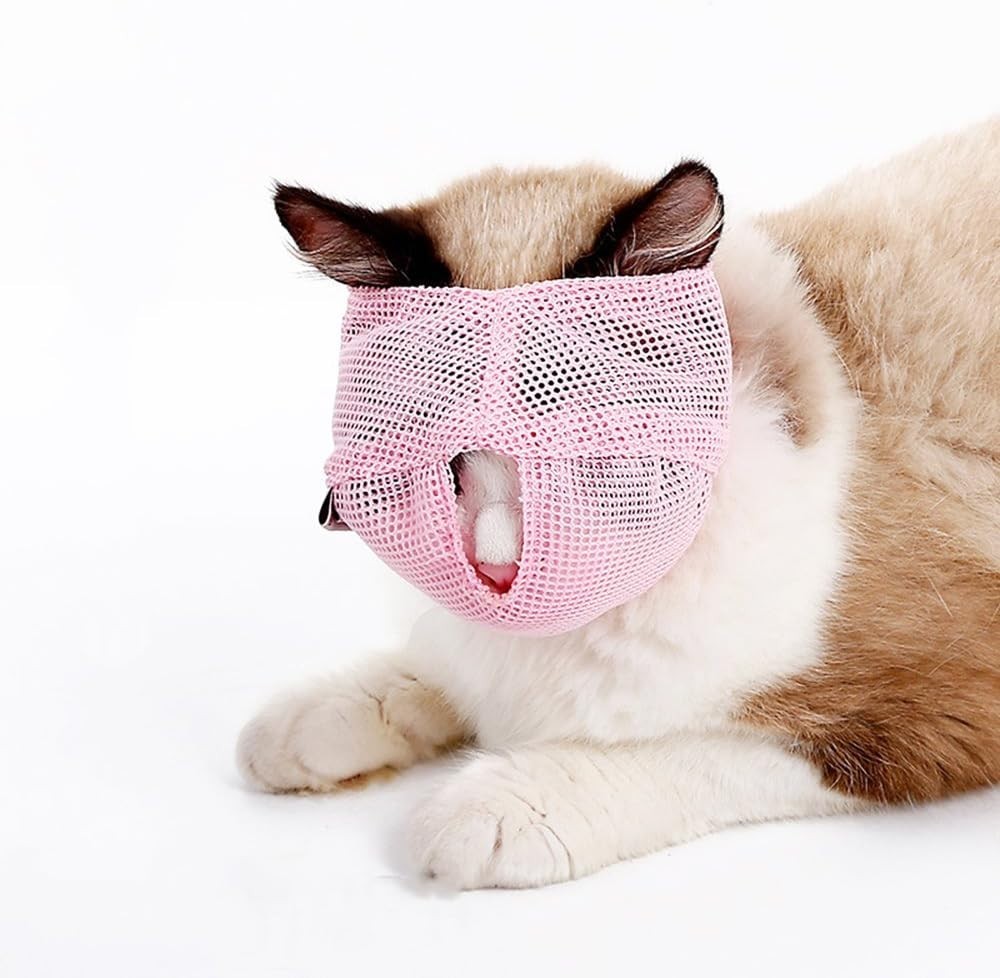 Cat Muzzles - Breathable Mesh Muzzles Prevent Cats from Biting and Chewing - ...