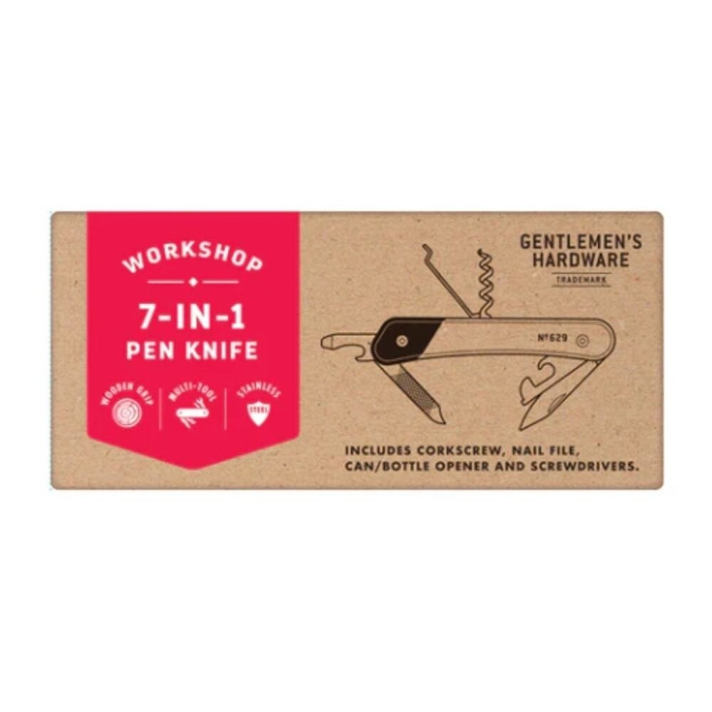 Gentlemen's Hardware Trusty 7 in 1 Pen Knife Multi Tool  NWT