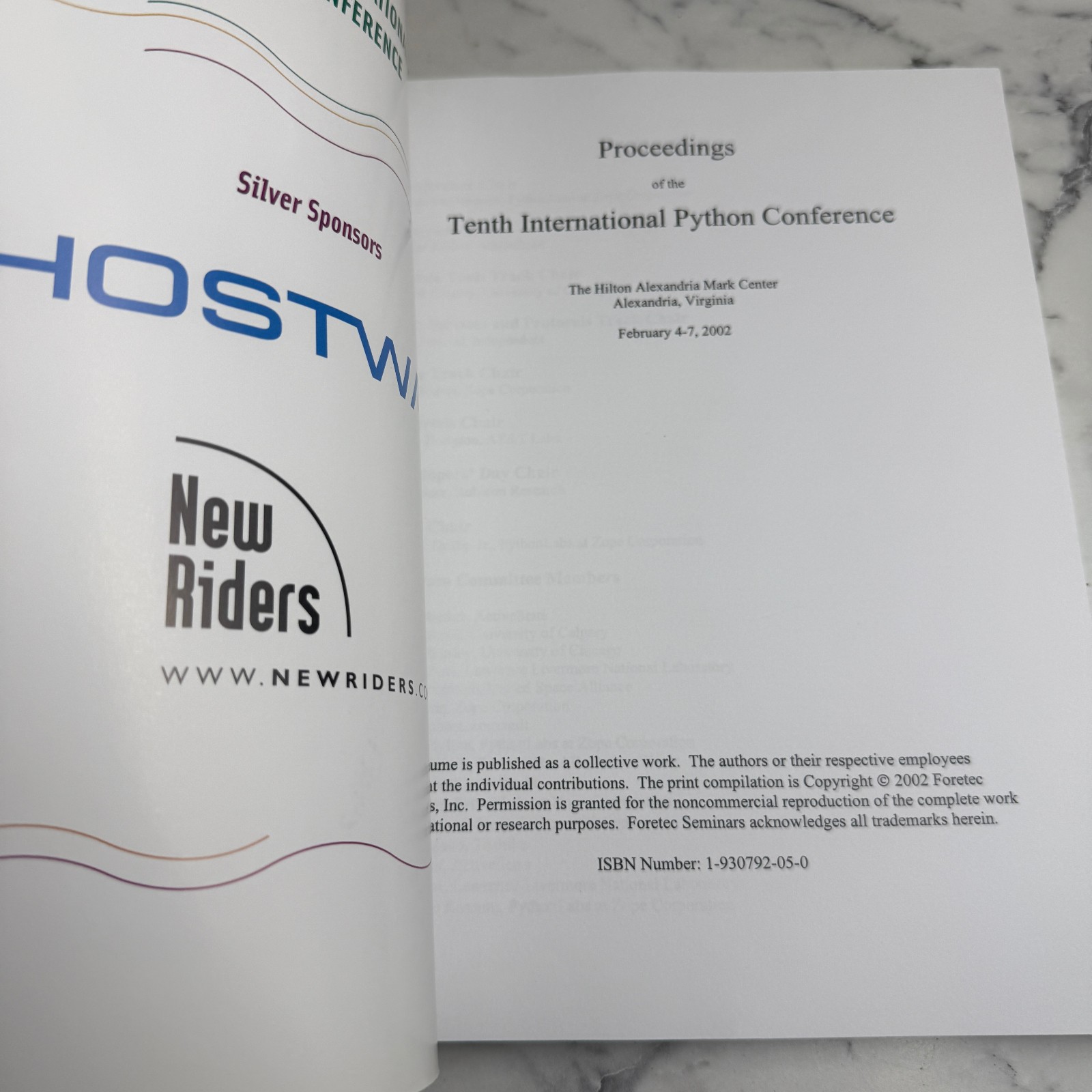 Tenth International Python Conference Proceedings 2002 - New Riders