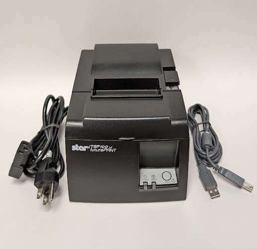 Star TSP100 Future Print Receipt Thermal Printer w/ Power & Printer Cords WORKS
