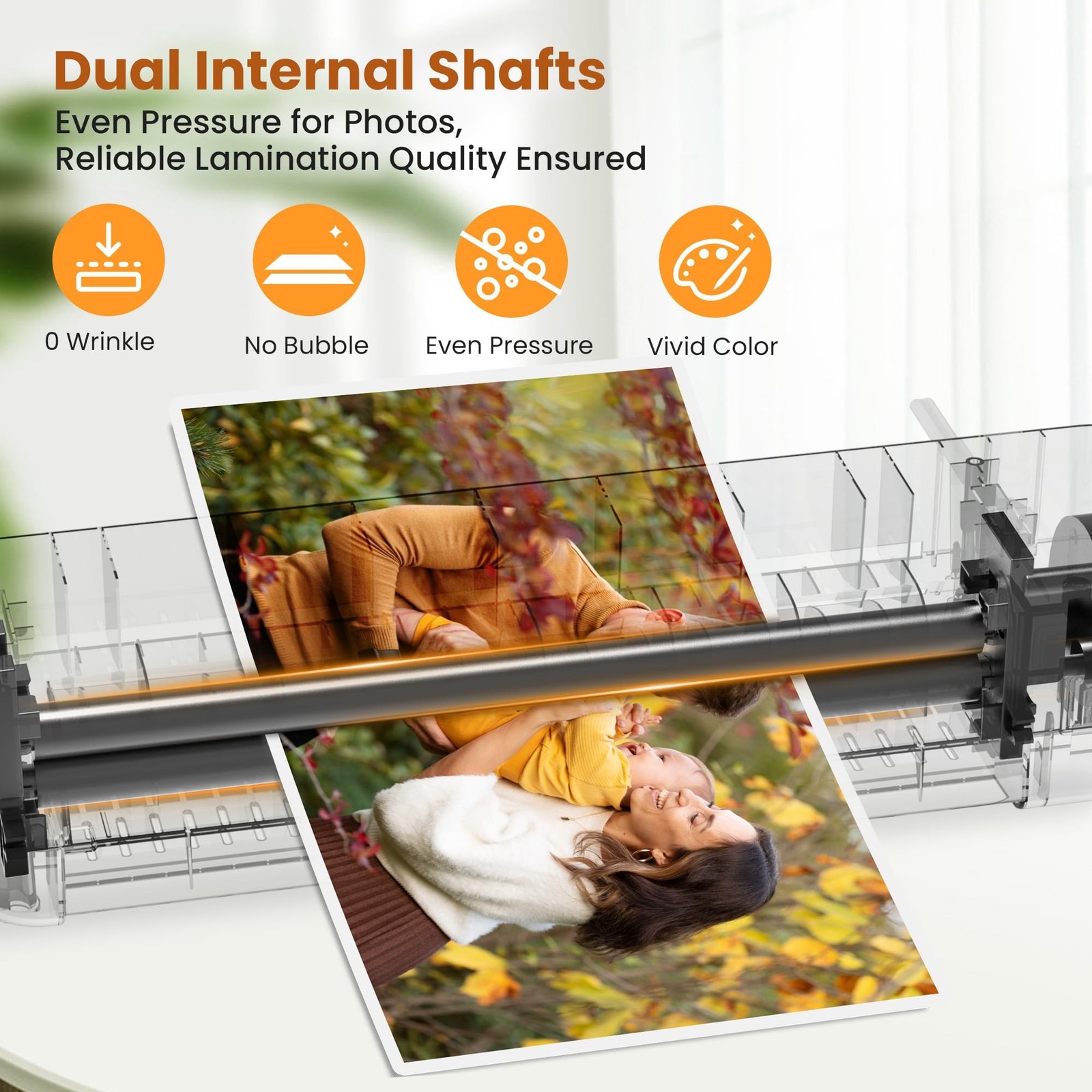 VUSIGN Laminator Machine, 9 Inch Laminators with 40 Laminating Sheets, 2 Roll...