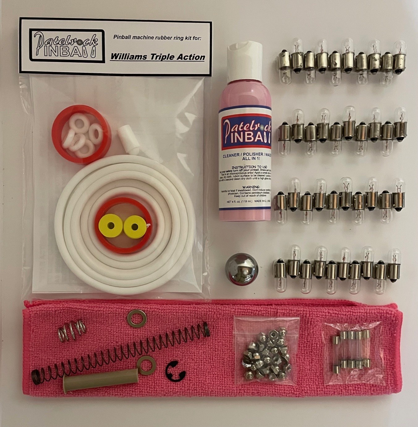 1974 Williams Triple Action Pinball Machine Maintenance Tune Up Kit