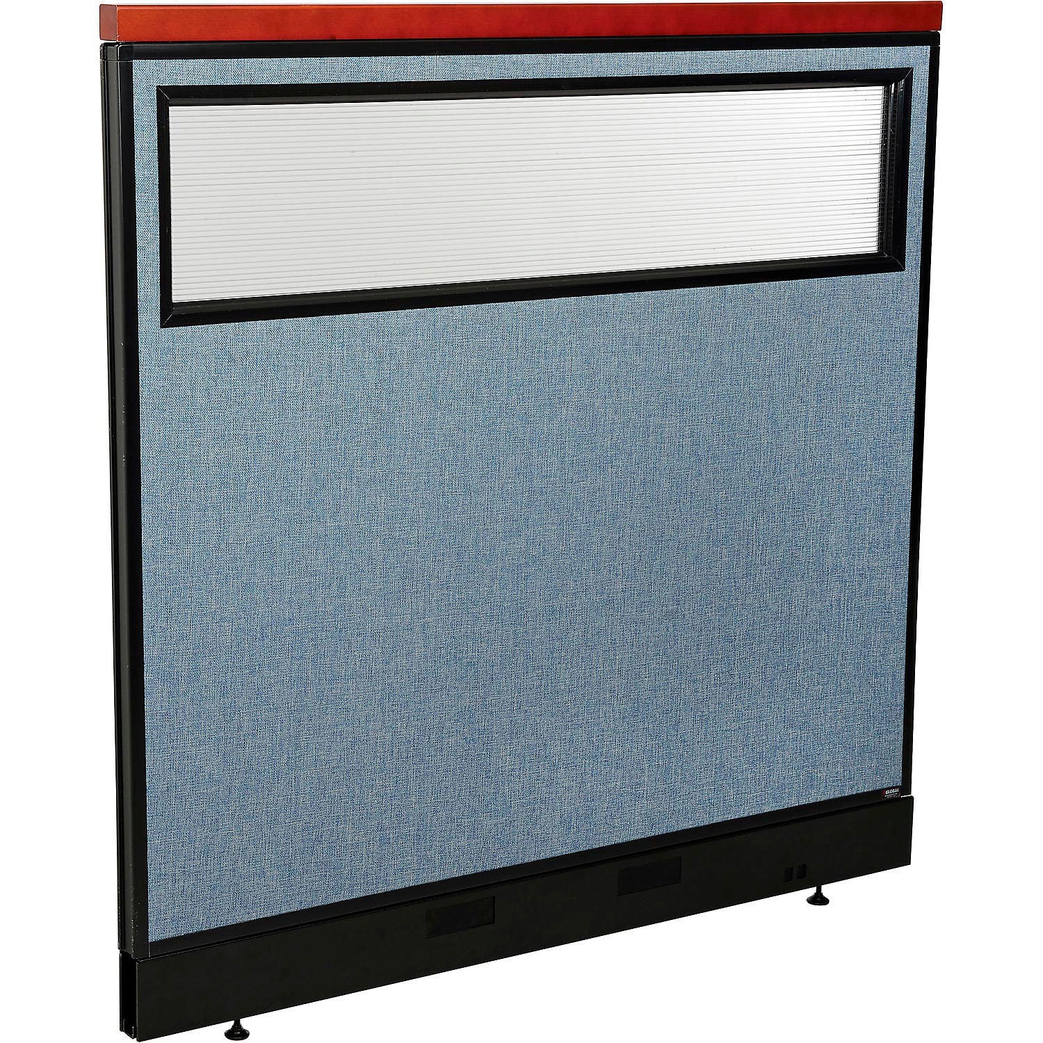48-1/4"W x 47-1/2"H Deluxe Office Partition Panel with Partial Window  Pass-Thru