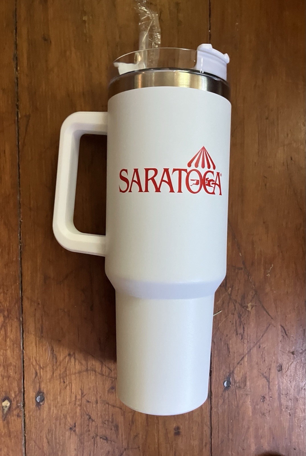 Saratoga 40 Ounce Tumbler  Horse Racing Stainless Steel Never Used Equestrian