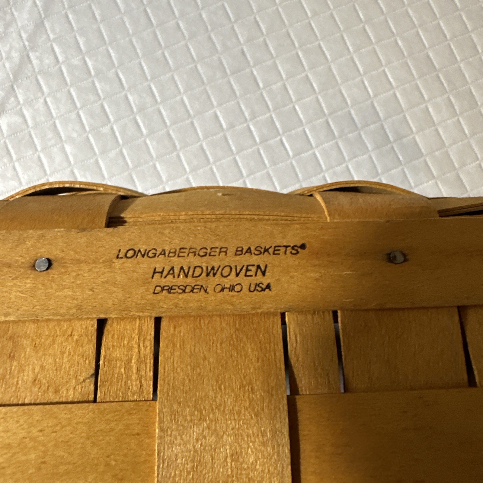 Longaberger Classic Small Basket Slanted Signed 1999 Vintage Basket Only