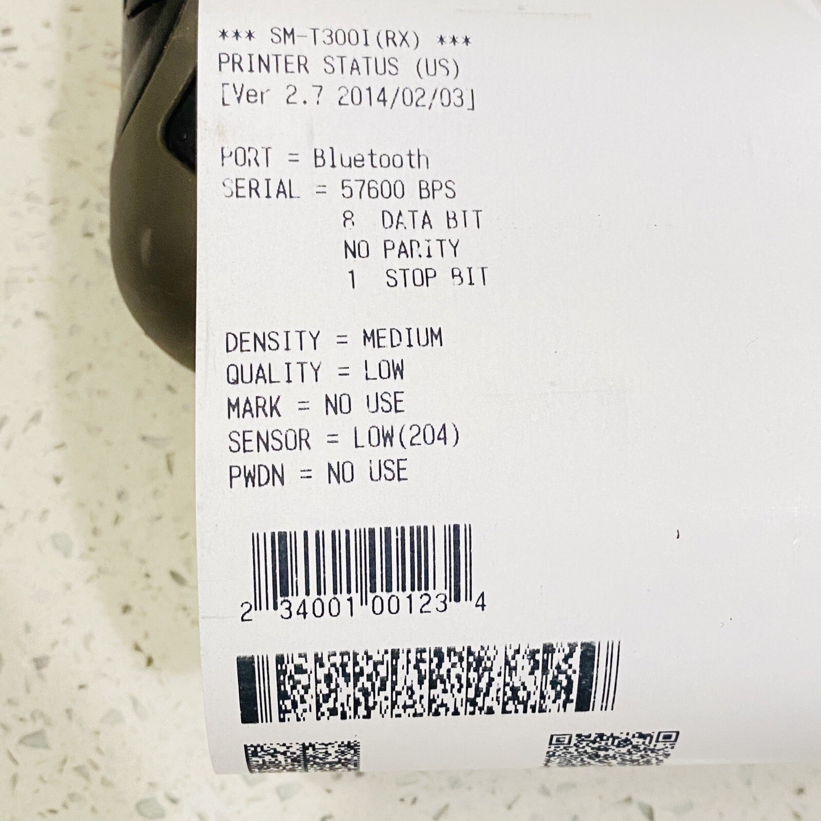 Star Micronics SM-T300I (WSP-i350) Portable Bluetooth Receipt Printer & Adapter