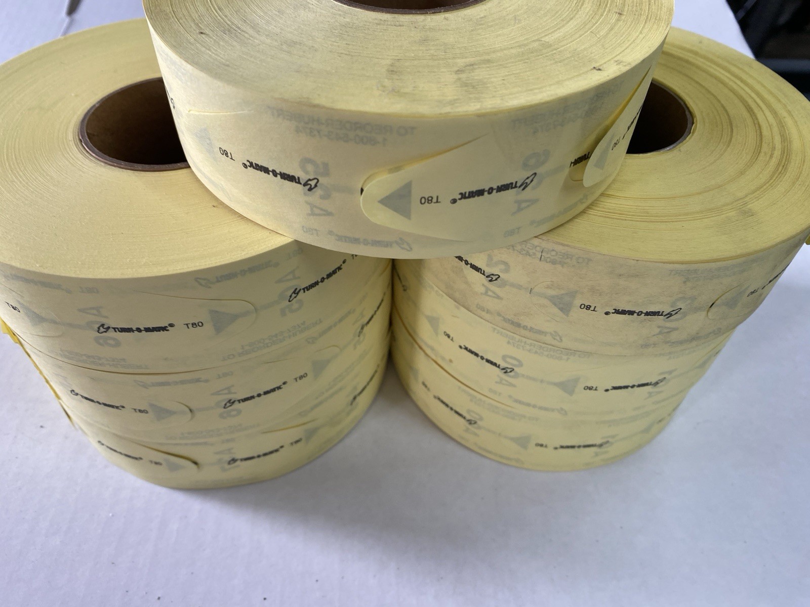 Turn-O-Matic T90 Number Dispenser Replacement Tickets, 7 Rolls x 4000 tkts, NEW