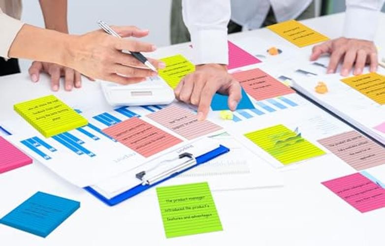 Lined Sticky Notes 4 x 6 Inches, 15 Pads, 375 Sheets Total, 7 Bright Colors,