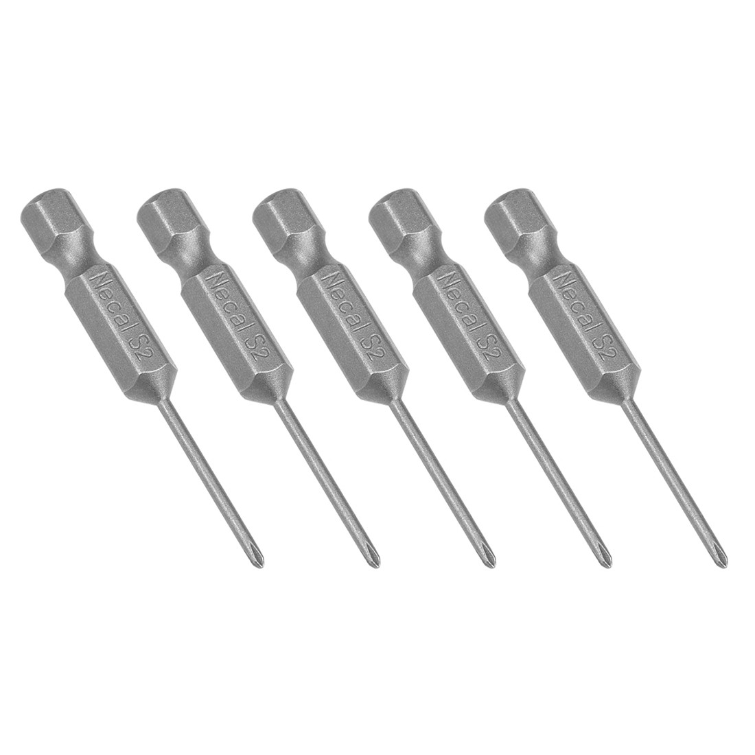 1.6mm PH00 Phillips Screwdriver Bits S2 50mm 1/4" Hex Shank 5Pcs