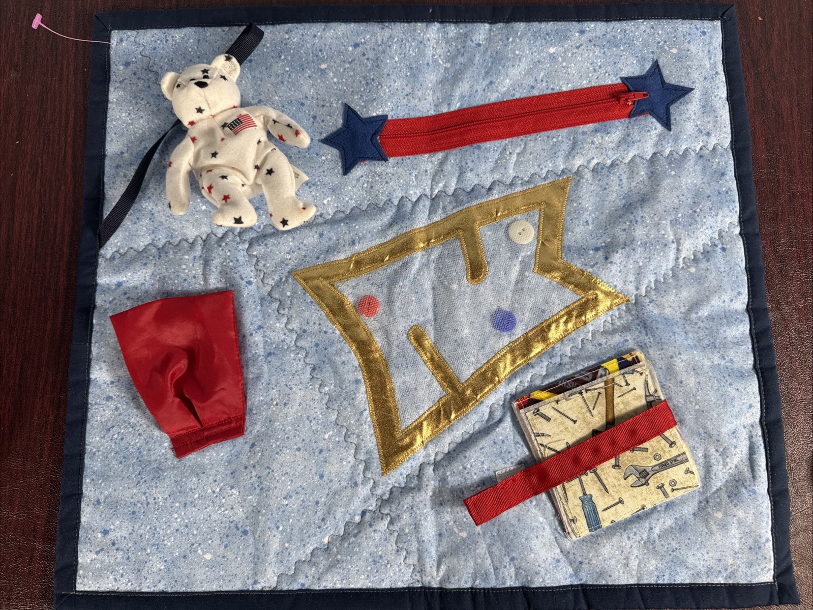 Patriotic Fidget Lap Blanket Sensory Activities Calming Dementia Alzheimers Nice