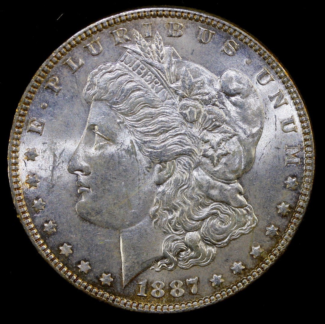 1887 Morgan Silver Dollar $1 BU Uncirculated 90% Silver #A49