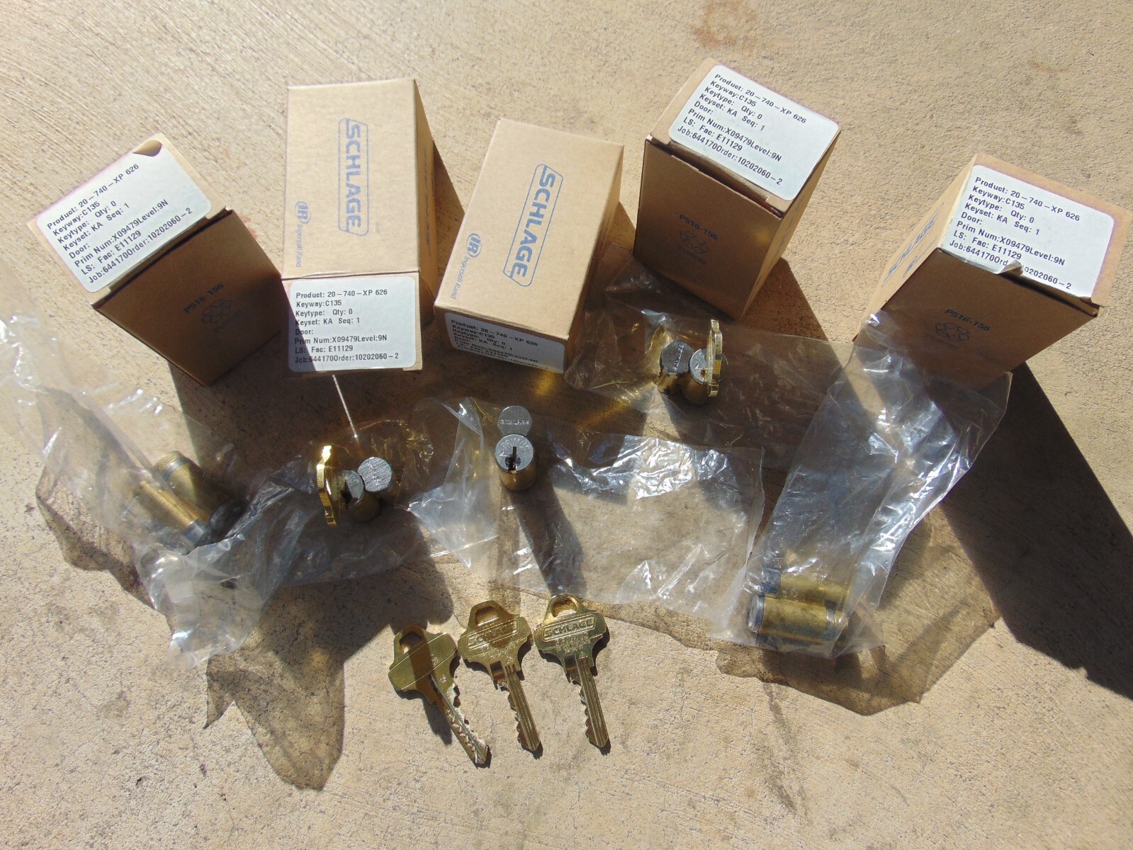 5  EVEREST SCHLAGE PRIM C135 XP 626  IC CORE LOCK   WITH 5 KEY      LOCKSMITH
