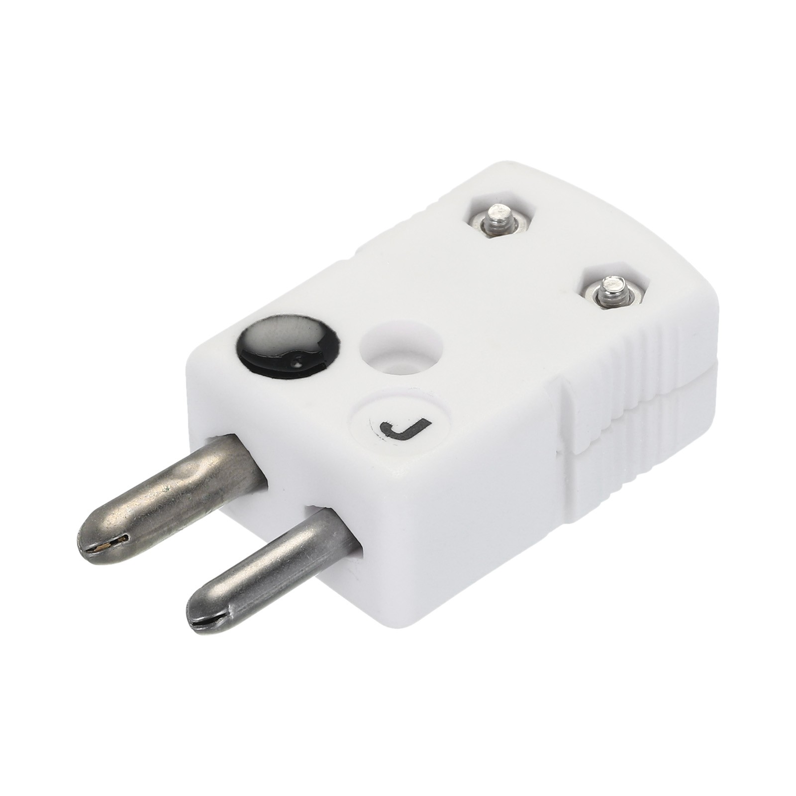 J Type Ceramics Thermocouple Wire Connectors Male Plug Round Pin 600°C
