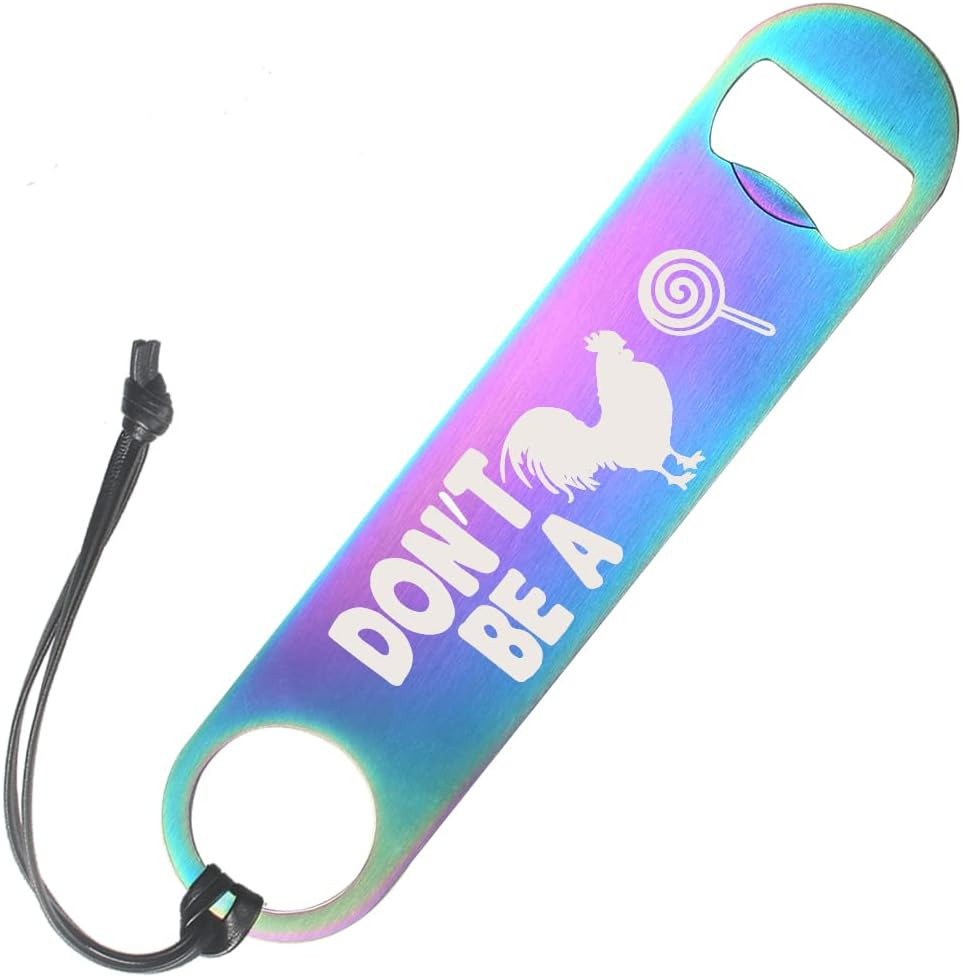 Funny Rainbow Colors Stainless Steel Bottle Opener Bar Key for Friend Boyfriend