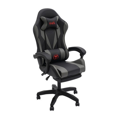 Gaming Chair Bluetooth Speaker Ergonomic Office Chair W/ Lumbar Pillow 5 Wheels