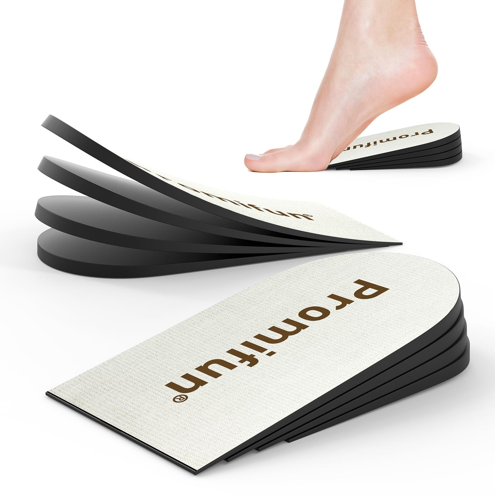 Adjustable Heel Lifts for Heel Pain - 1-Pair Shoe Inserts for Achilles Tendon...