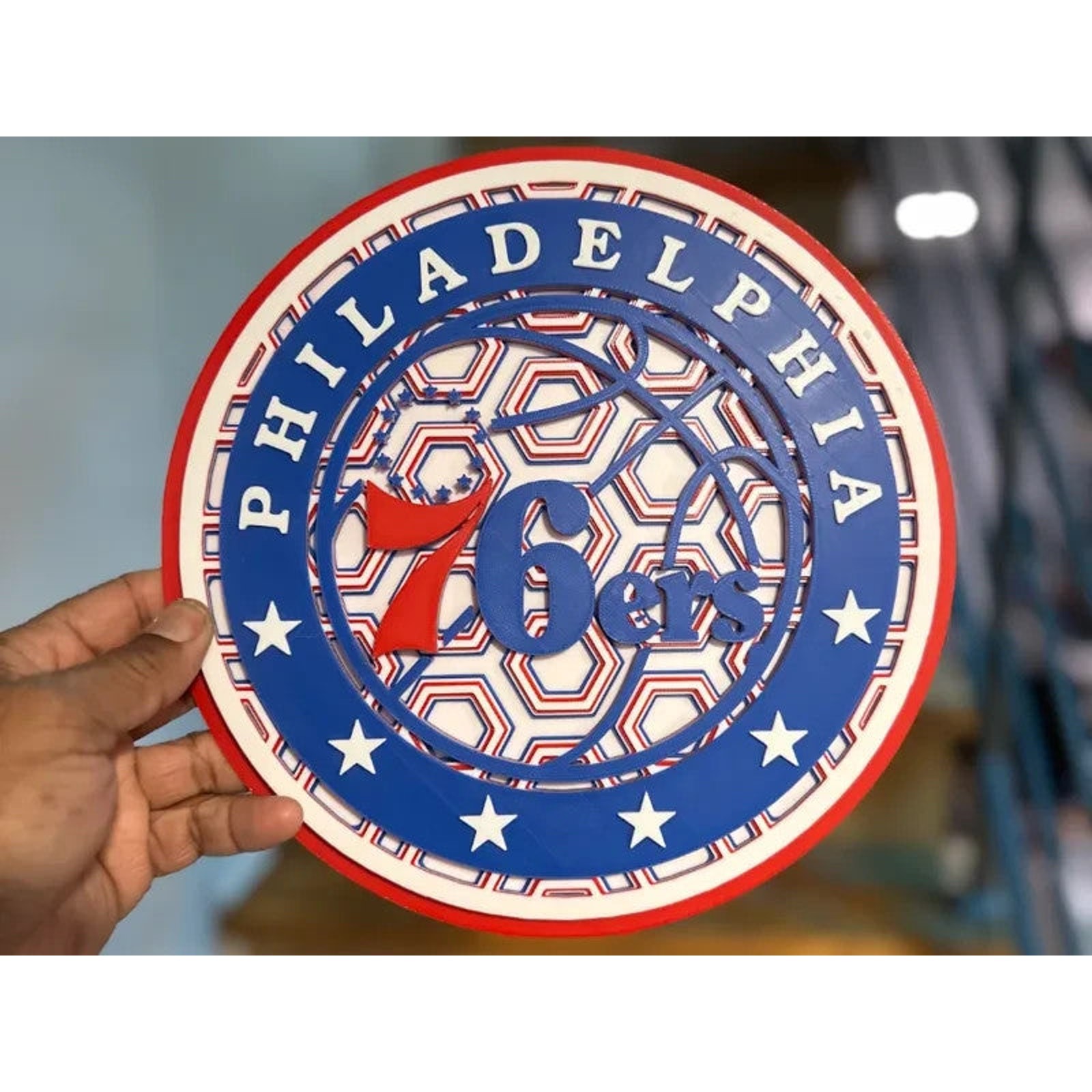 Philadelphia 76ers Wall Art Or Display 3D printed Dimensional Mosaic
