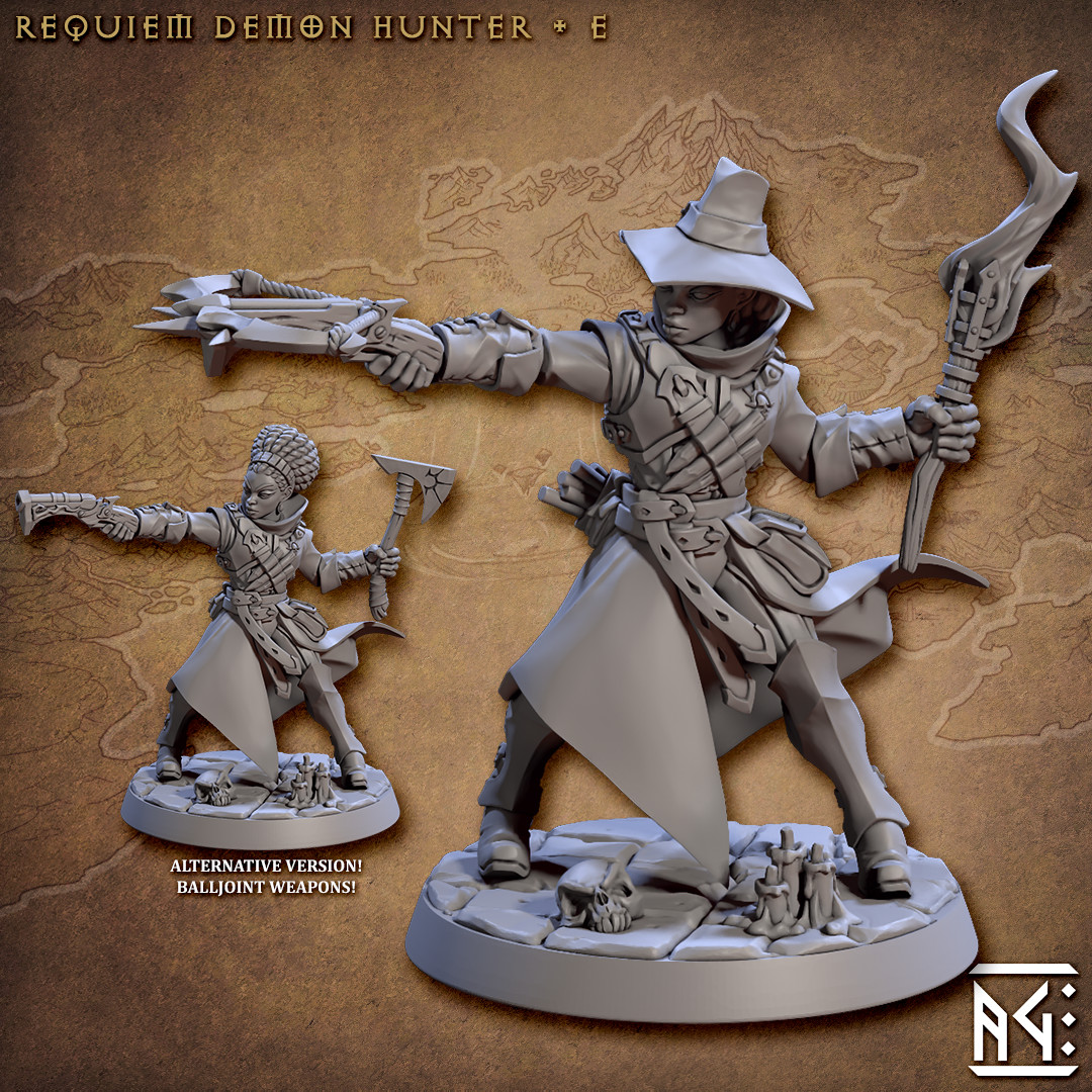 Demon Hunter E - Artisan Guild - Fantasy D&D Miniature