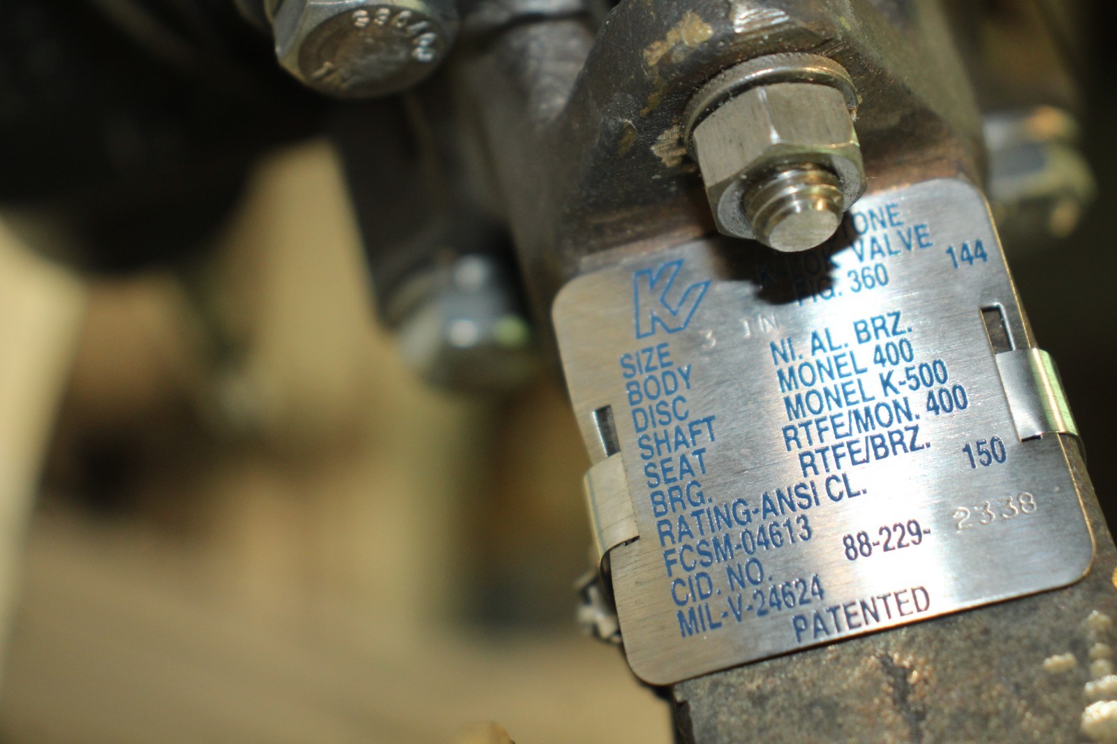 Keystone Fig 360-144 K-Lok Valve 3" Epi-Torc Actuator EPI-13 150-952-270-777-061