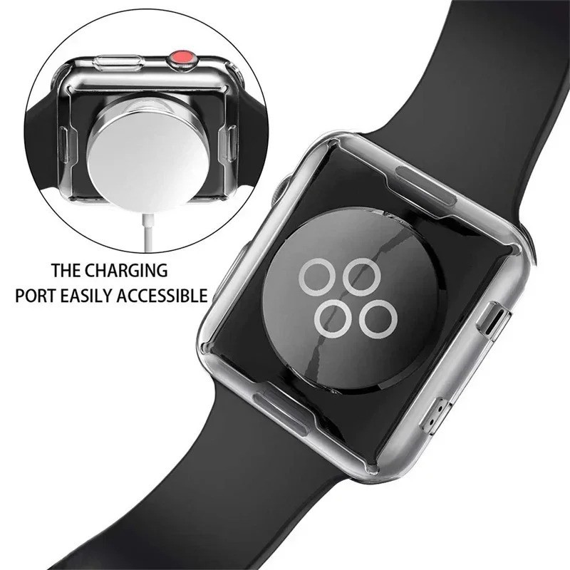 Apple Watch TPU Screen Protector Case Full Cover Shockproof Bumper 38-45mm