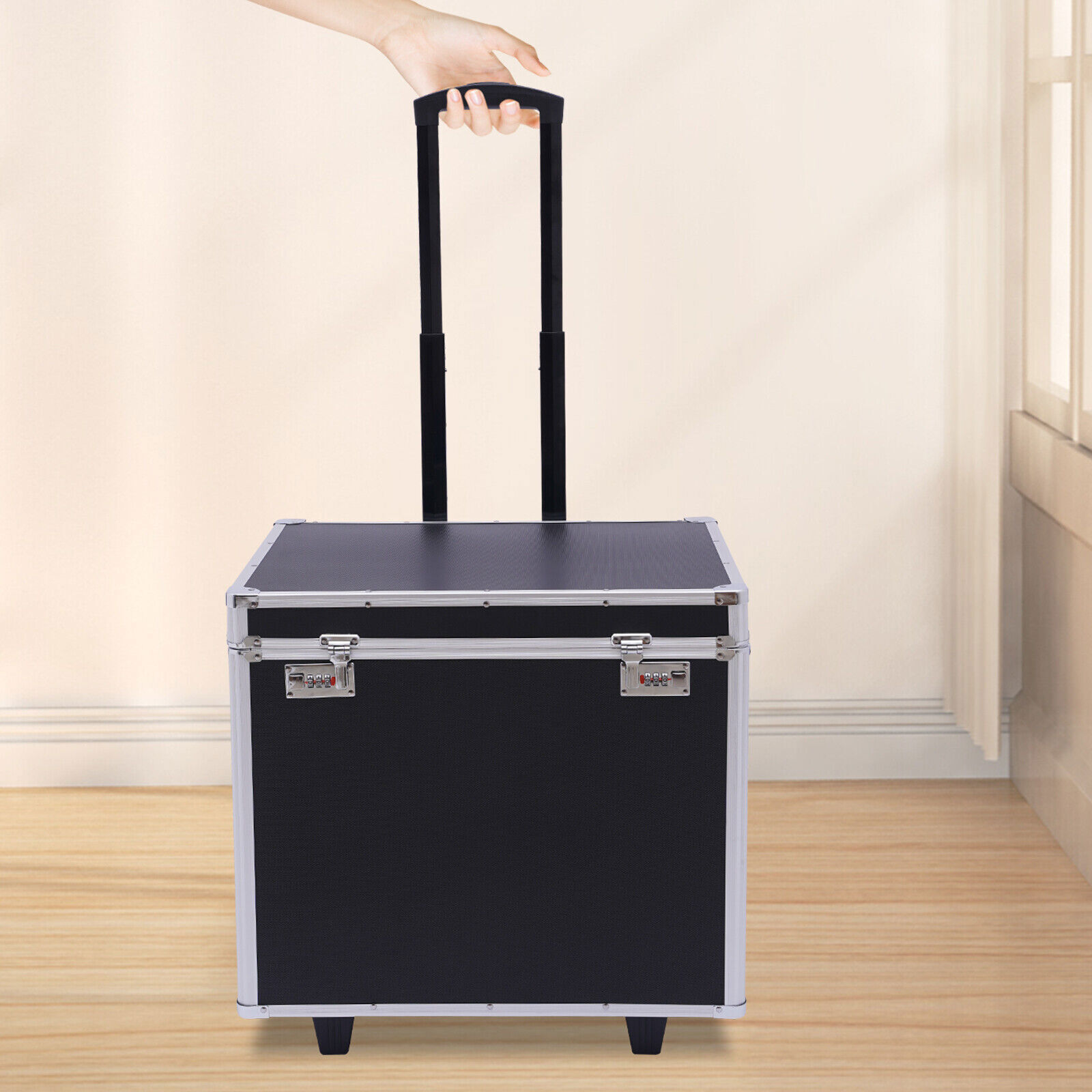 Portable Fireproof Document File Organizer Box Storage Filing Cabinet Safe Box