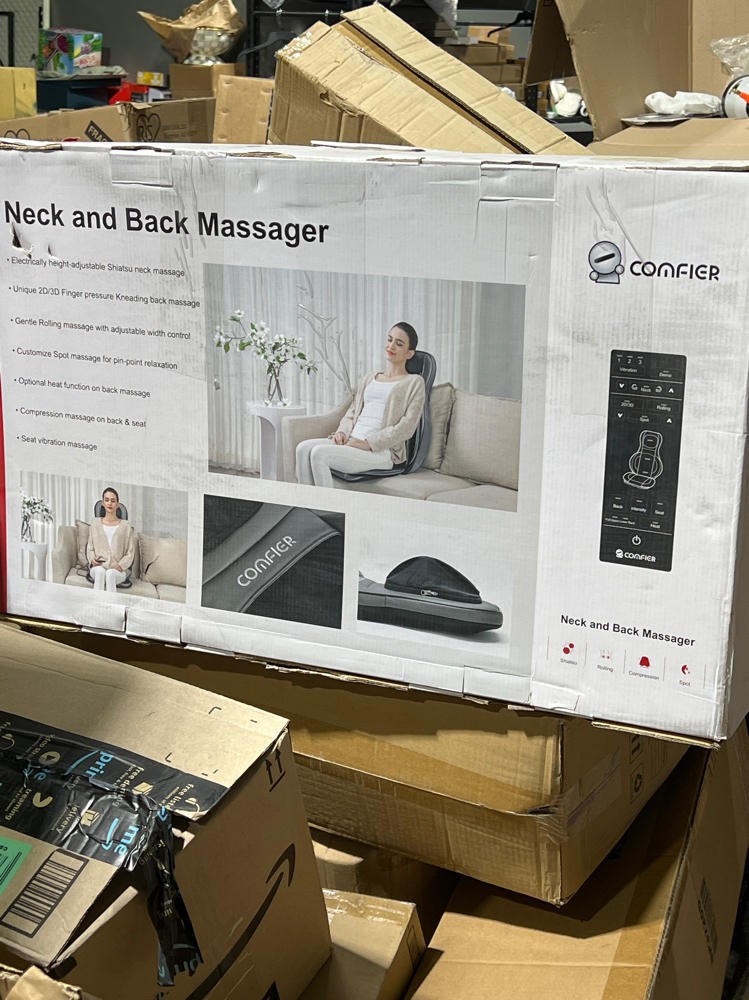 COMFIER Massager Chair with Heat, Shiatsu Neck Back Massager Portable with