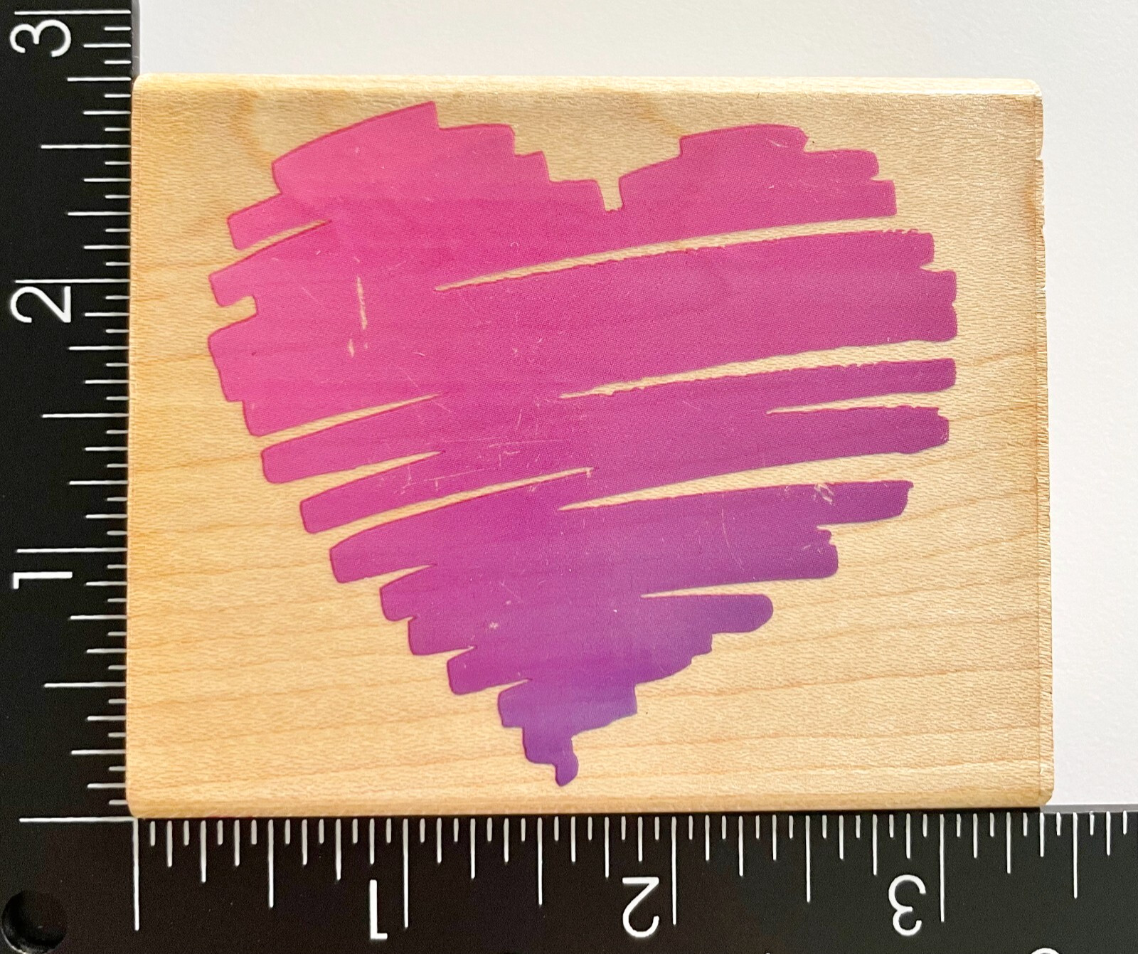 Rubber Stampede Scribble Sketch Of My Heart Z024F Wood Mounted Rubber Stamp
