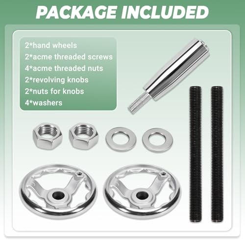 Upgraded Moxon Vise Hardware Kit with Revolving Knobs, Bench Vise Screw Kit