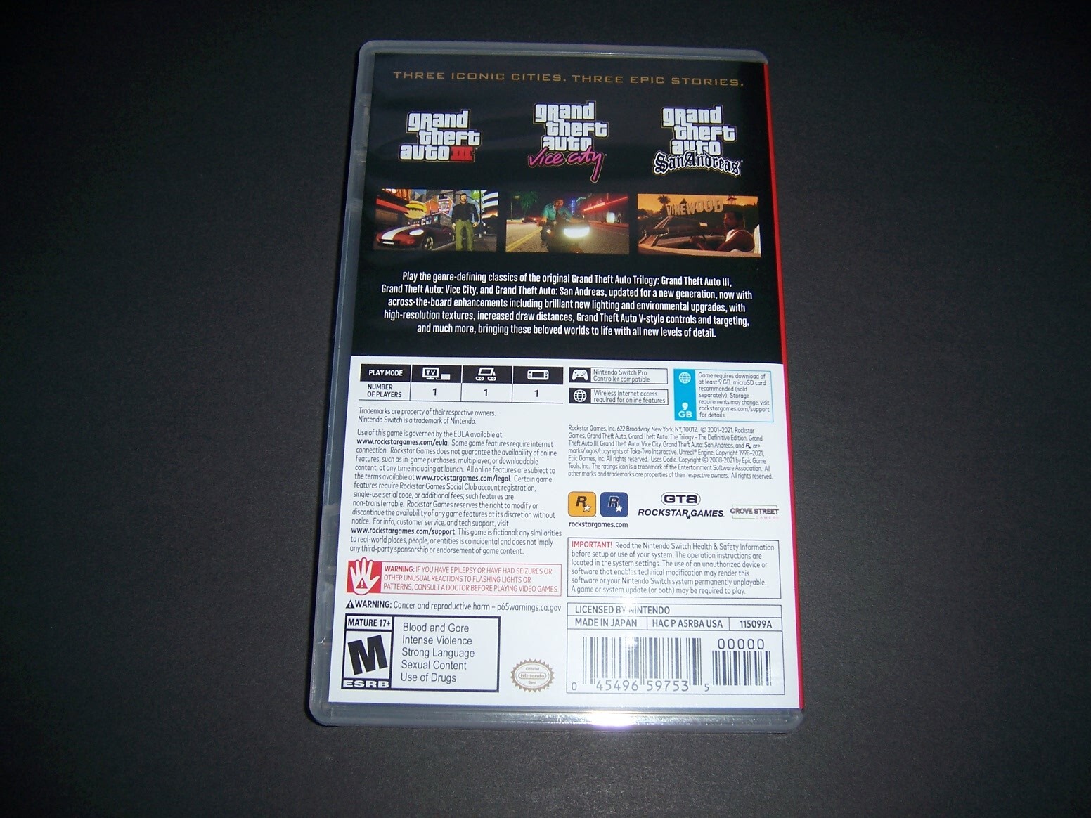 Authentic Replacement Case Box *Case Only* for Grand Theft Auto The Trilogy