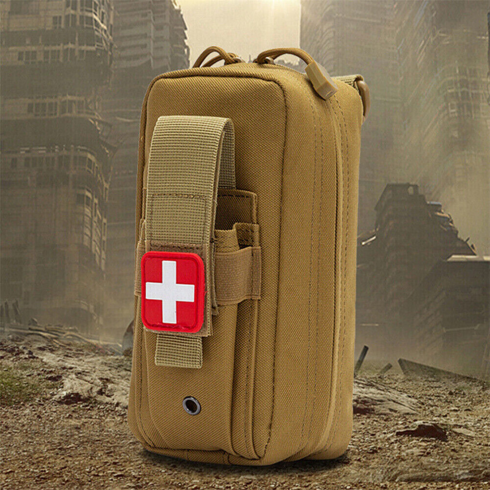 Khaki Tactical MOLLE Medical EDC Pouch Outdoor EMT First Aid Kit Pouches Hunting